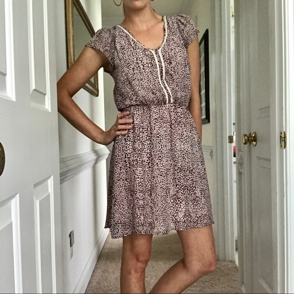 Maison Jules- Summer Cheetah Mini Dress